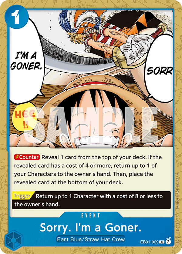 Sorry. I'm a Goner. One Piece card