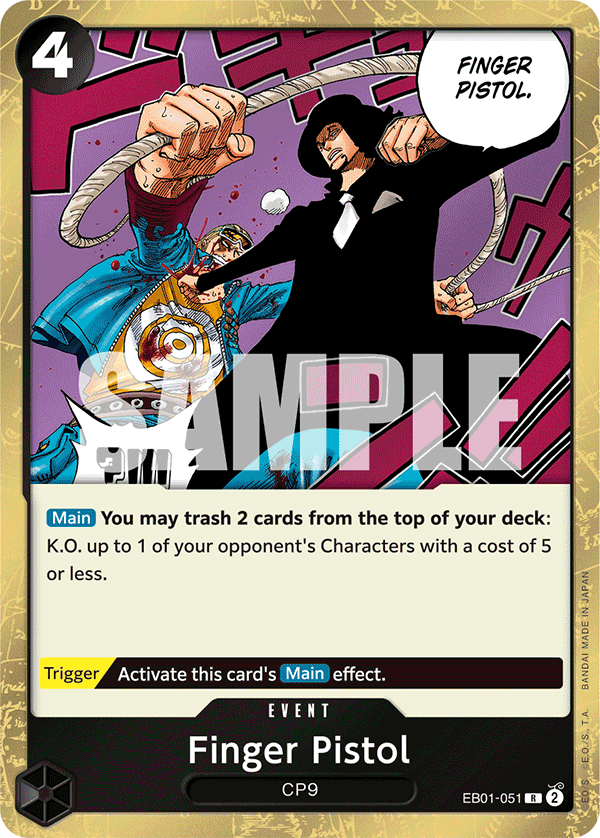 Finger Pistol One Piece card