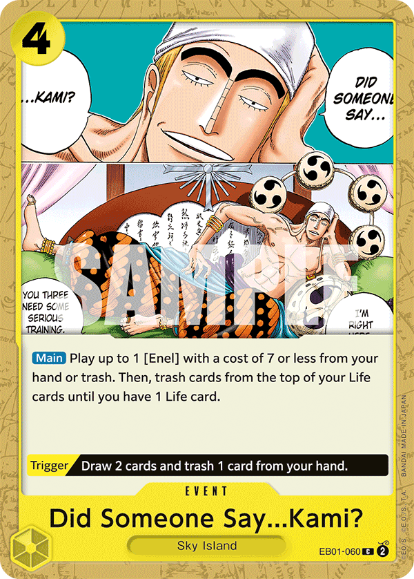 Did Someone Say...Kami? One Piece card