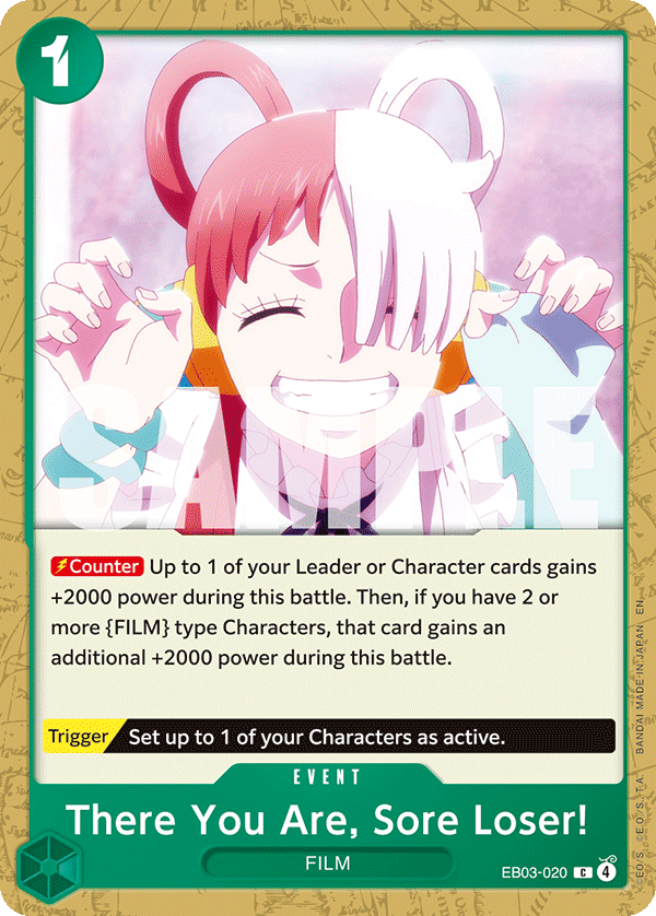 There You Are, Sore Loser! One Piece card