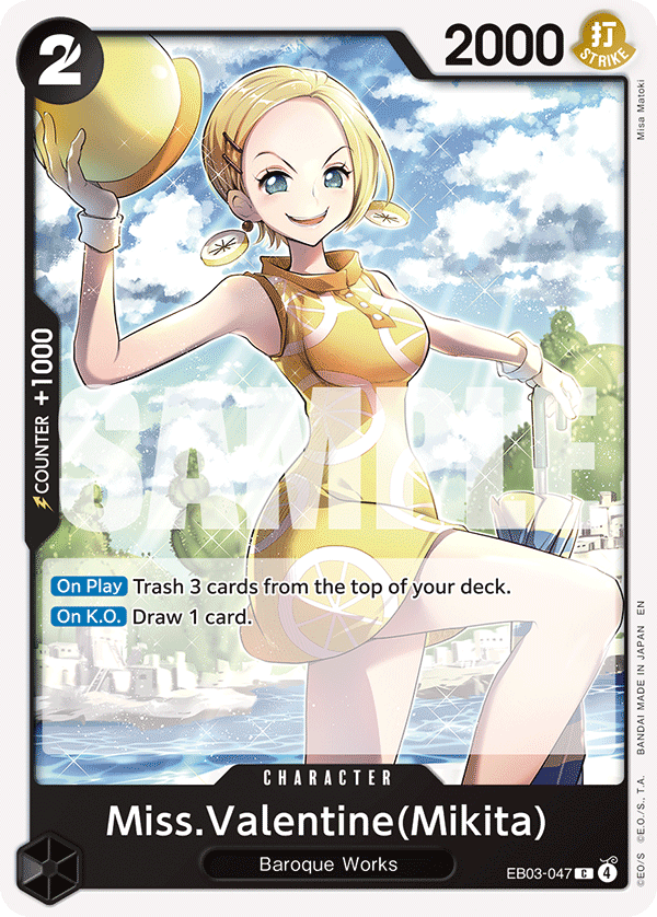 Miss.Valentine(Mikita) One Piece card