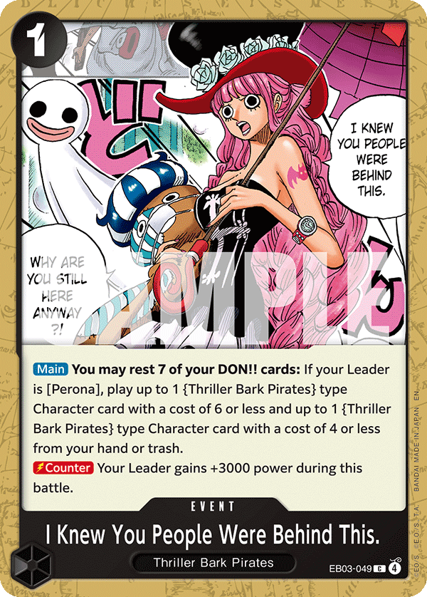 I Knew You People Were Behind This. One Piece card