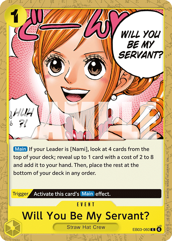 Will You Be My Servant? One Piece card
