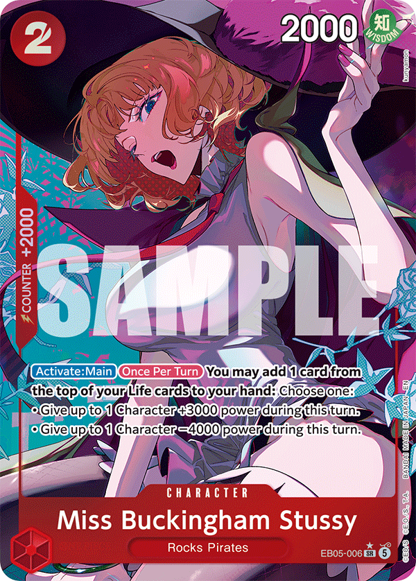 Miss Buckingham Stussy One Piece card