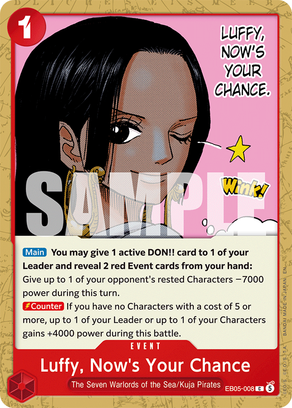 Luffy, Now's Your Chance One Piece card