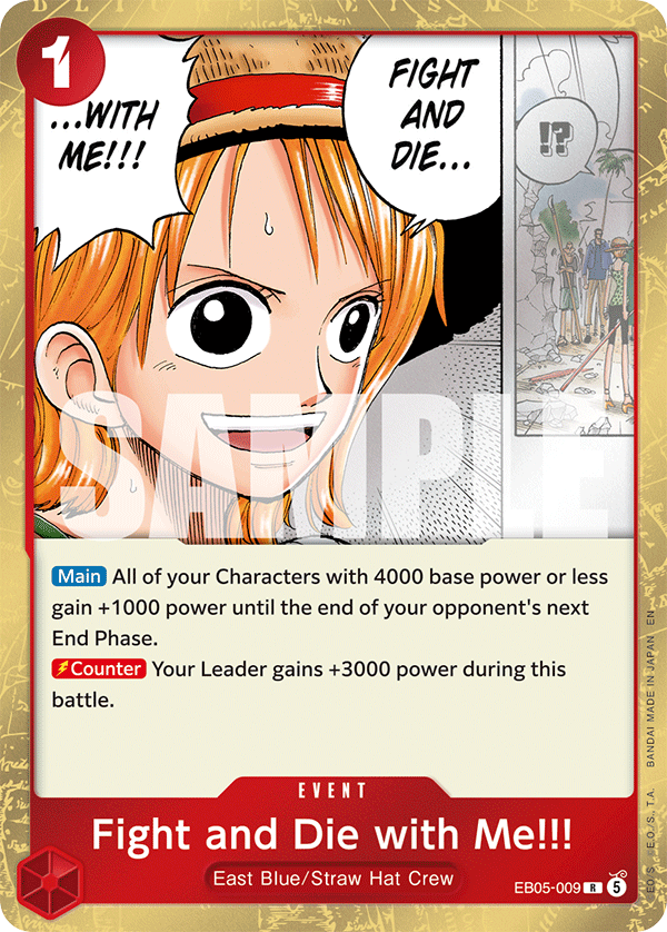 Fight and Die with Me!!! One Piece card