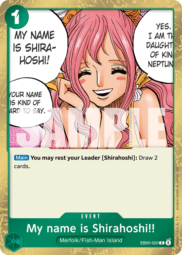 My name is Shirahoshi!! One Piece card