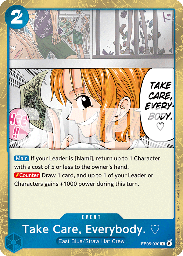 Take Care, Everybody. ♡ One Piece card