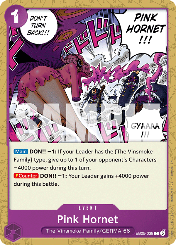 Pink Hornet One Piece card