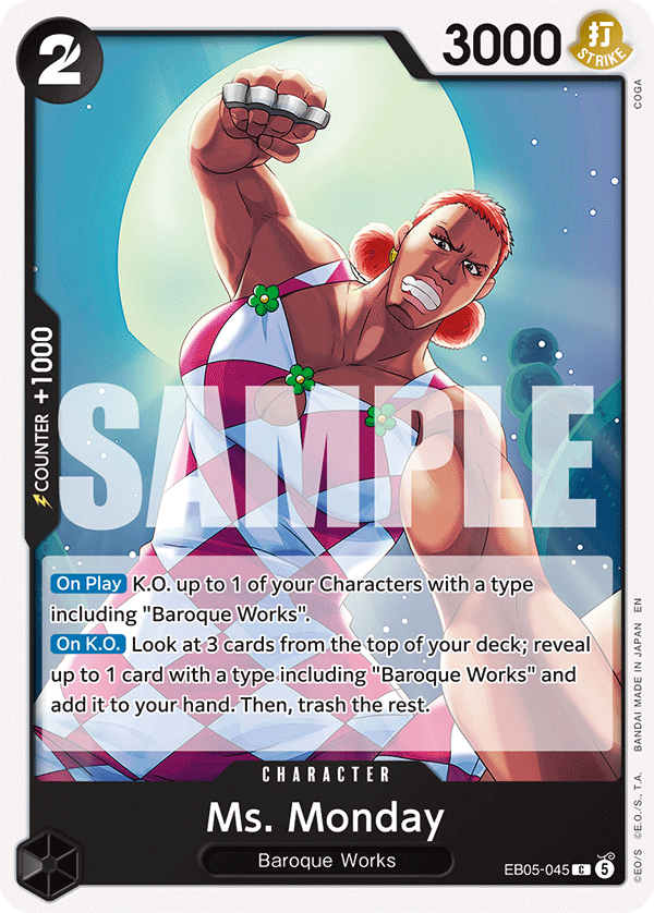 Ms. Monday One Piece card