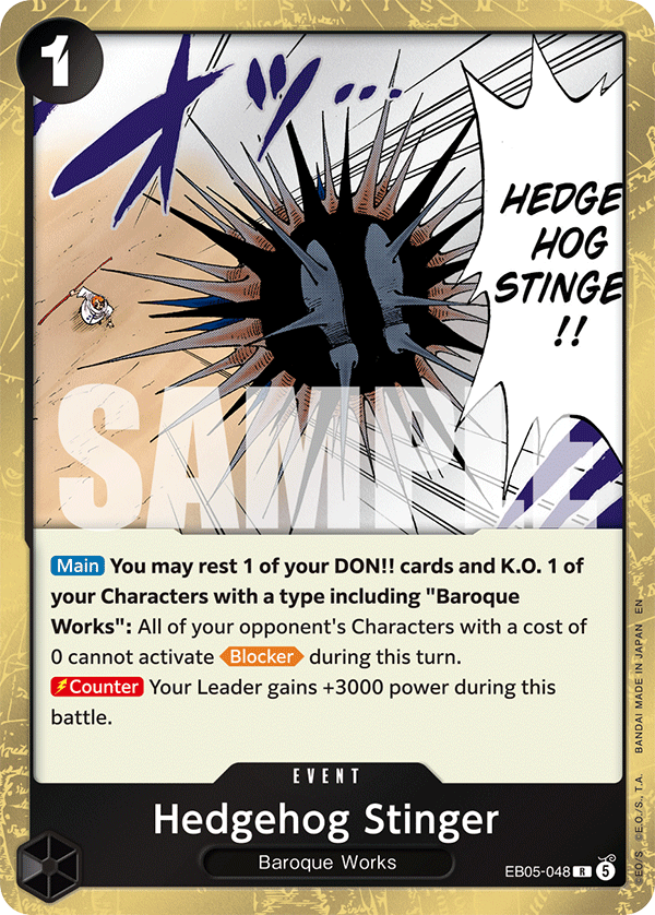 Hedgehog Stinger One Piece card