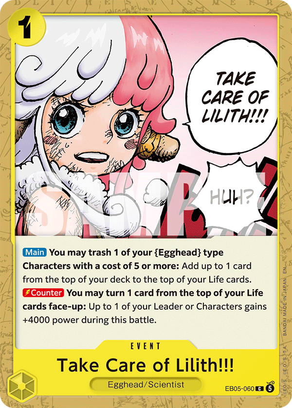 Take Care of Lilith!!! One Piece card