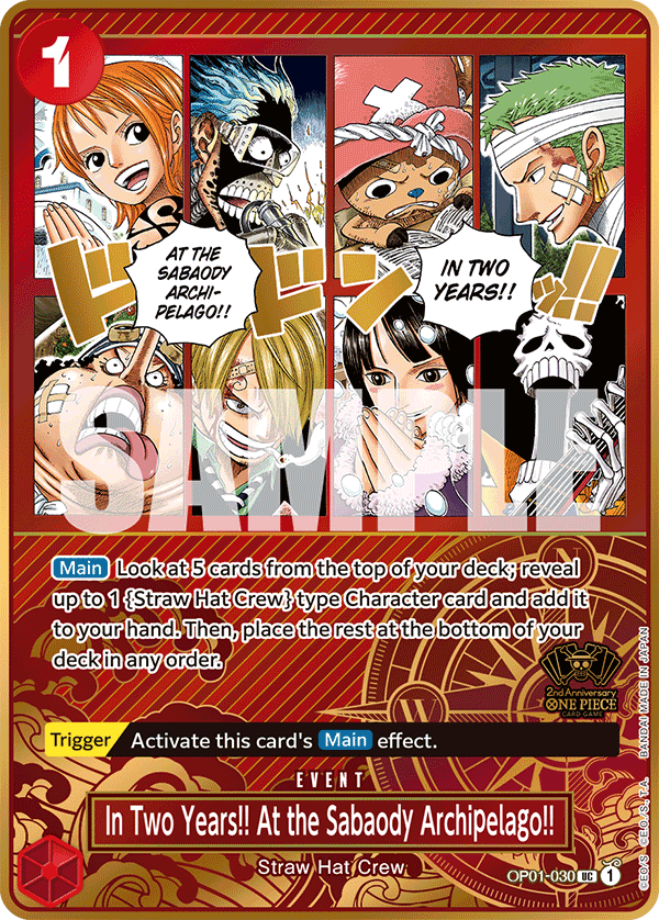 In Two Years!! At the Sabaody Archipelago!! One Piece card