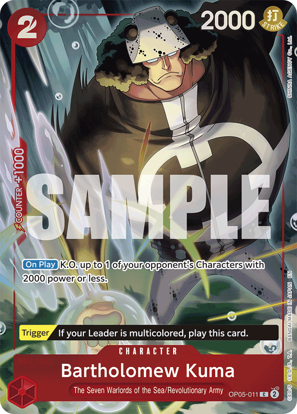 Bartholomew Kuma One Piece card