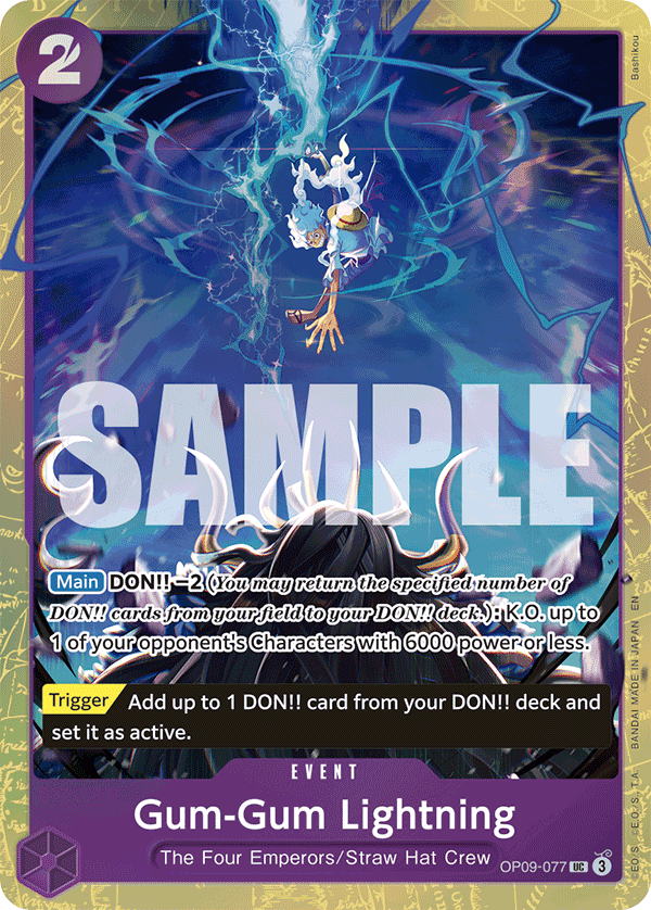 Gum-Gum Lightning One Piece card