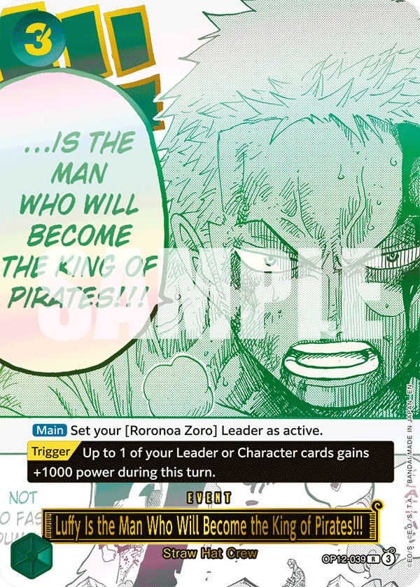 Luffy Is the Man Who Will Become the King of Pirates!!! One Piece card