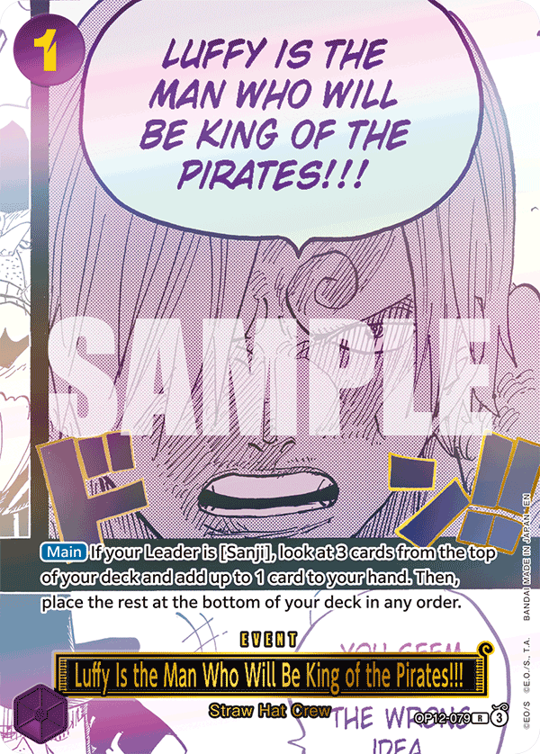 Luffy Is the Man Who Will Be King of the Pirates!!! One Piece card