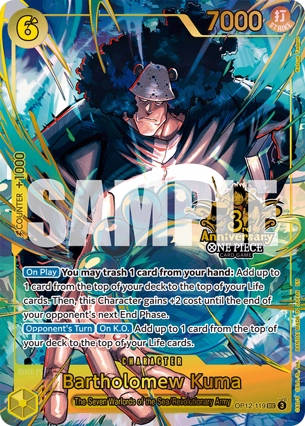 Bartholomew Kuma One Piece card