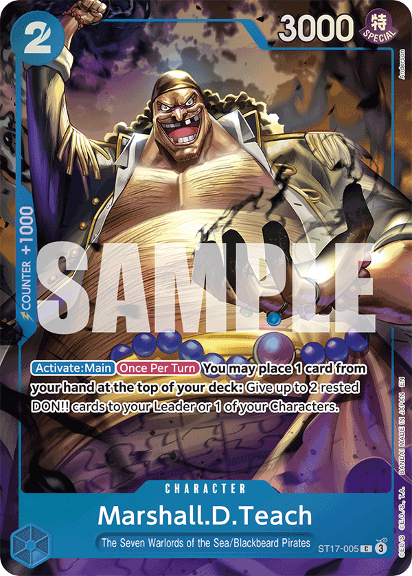 Marshall.D.Teach One Piece card