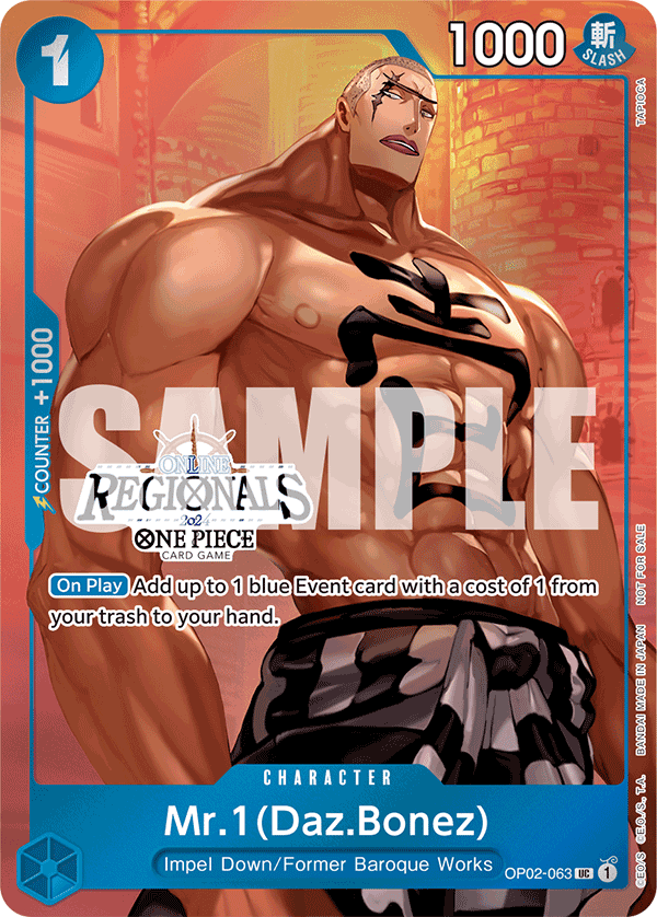 Mr.1(Daz.Bonez) One Piece card