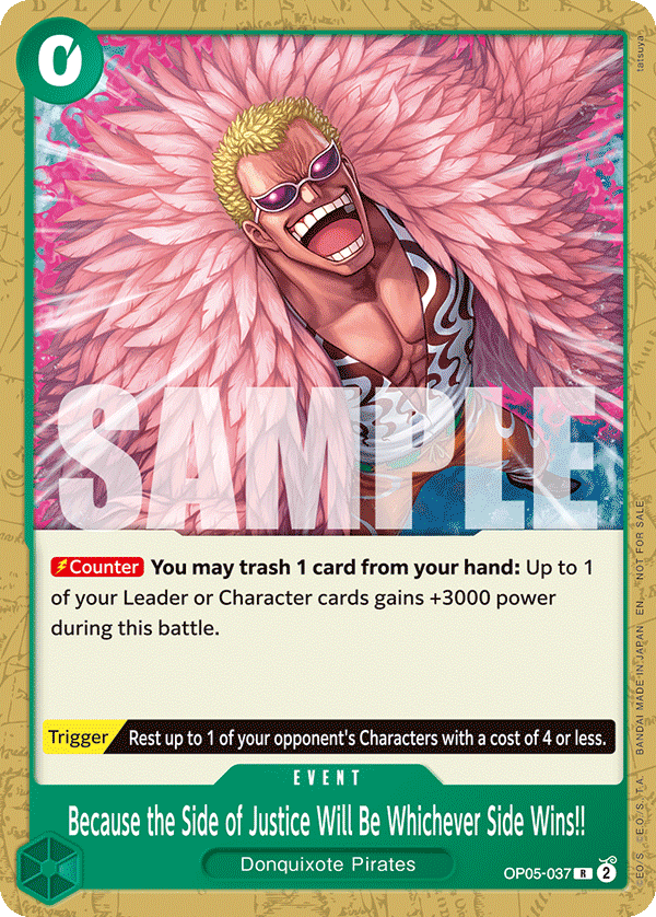 Because the Side of Justice Will Be Whichever Side Wins!! One Piece card