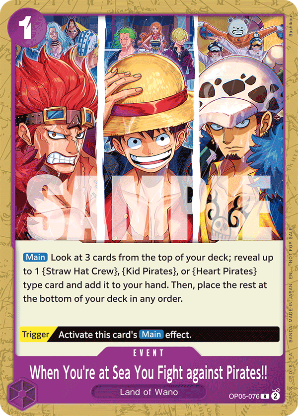 When You're at Sea You Fight against Pirates!! One Piece card