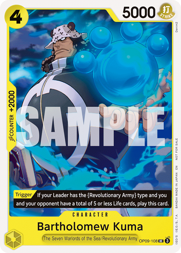 Bartholomew Kuma One Piece card