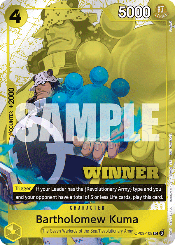 Bartholomew Kuma One Piece card