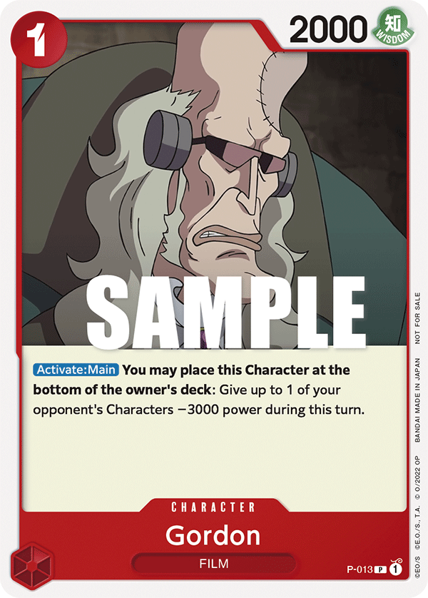 Gordon One Piece card