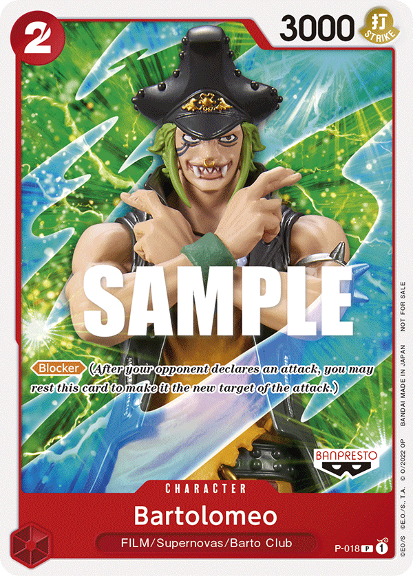 Bartolomeo One Piece card
