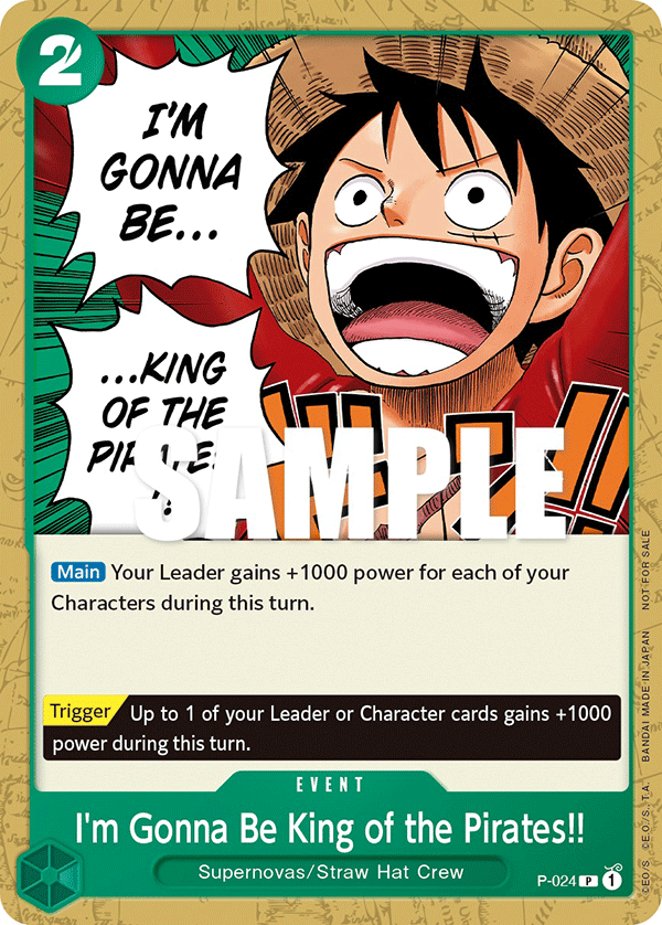 I'm Gonna Be King of the Pirates!! One Piece card
