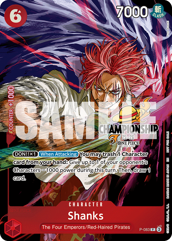Shanks One Piece card