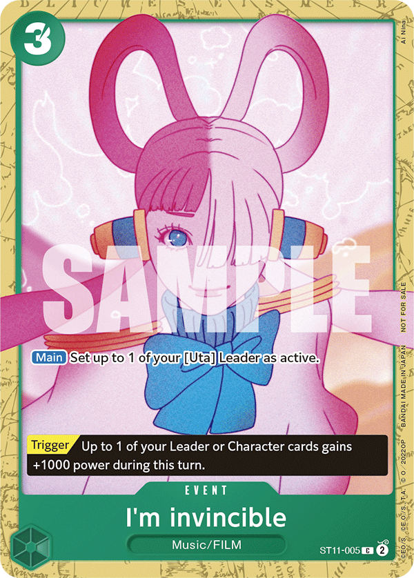I'm invincible One Piece card