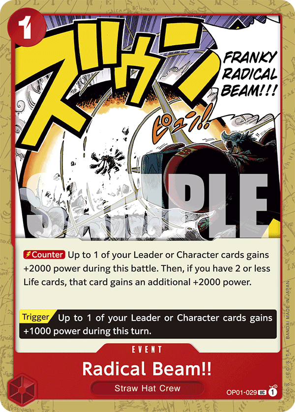 Radical Beam!! One Piece card