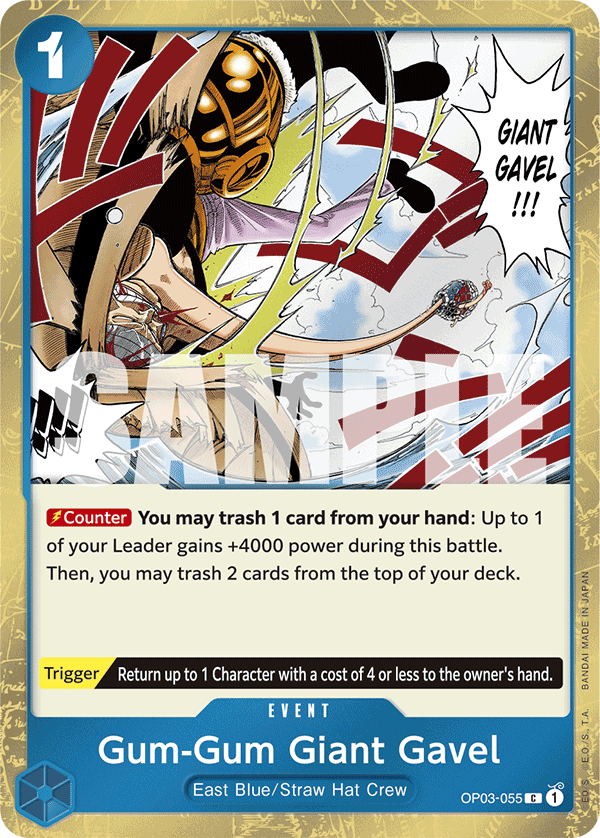 Gum-Gum Giant Gavel One Piece card