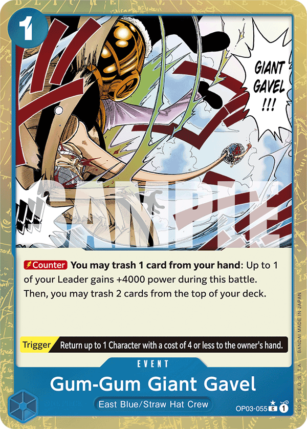 Gum-Gum Giant Gavel One Piece card