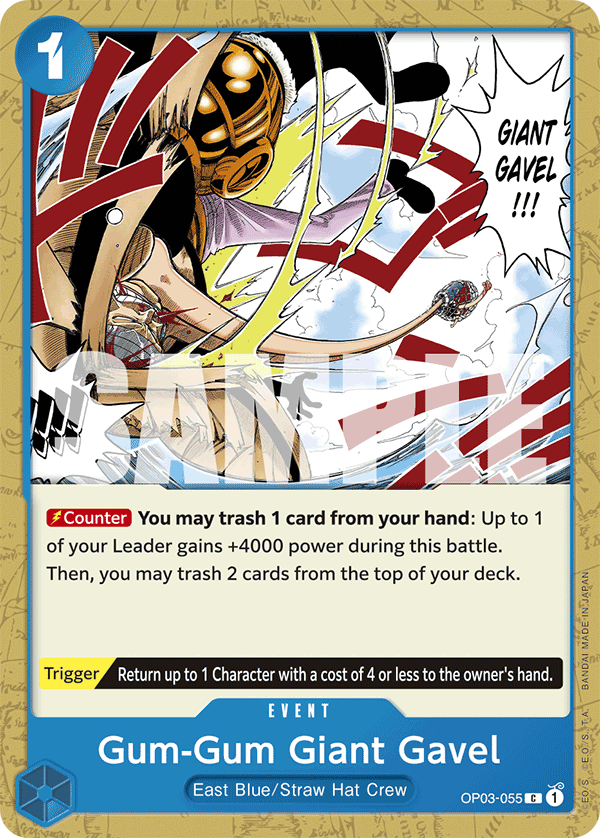 Gum-Gum Giant Gavel One Piece card