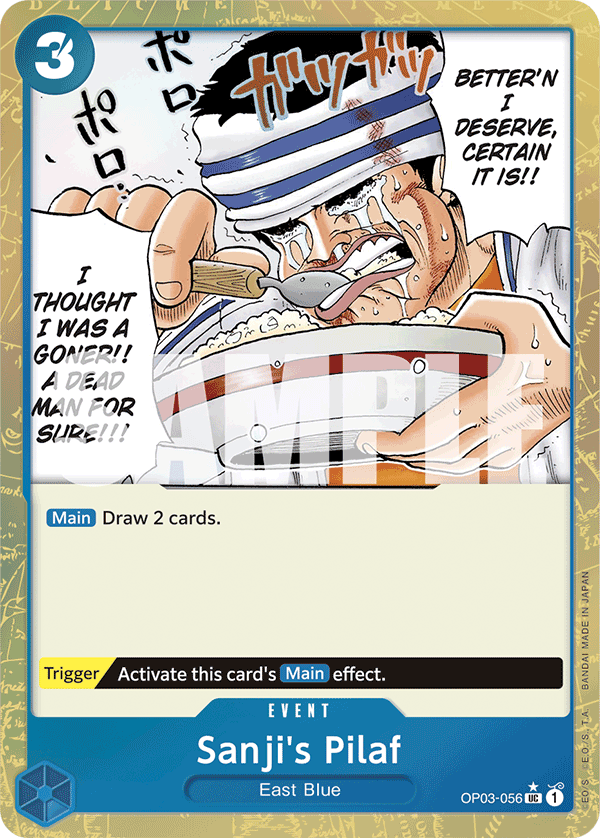 Sanji's Pilaf One Piece card