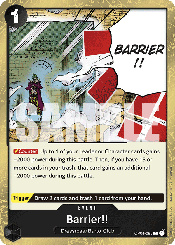 Barrier!! One Piece card