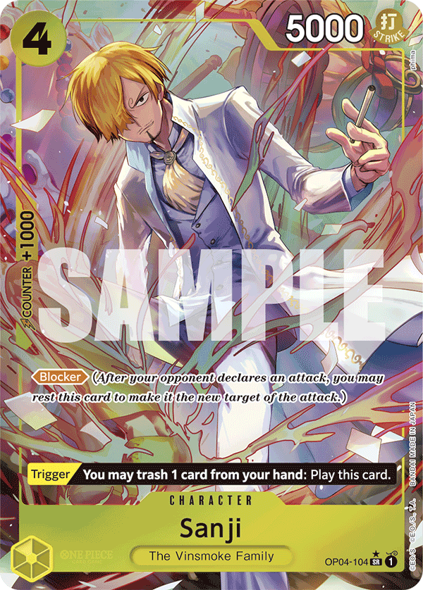 Sanji One Piece card