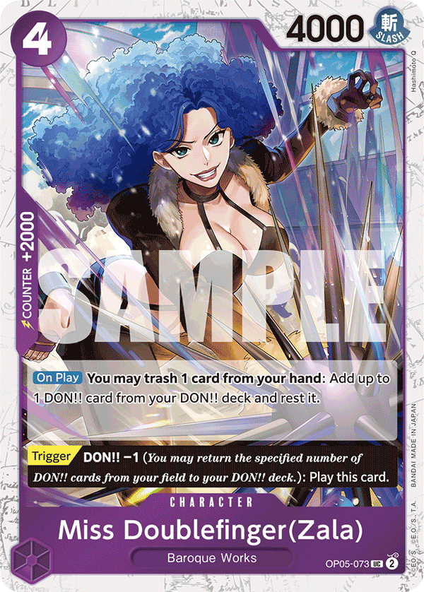 Miss Doublefinger(Zala) One Piece card