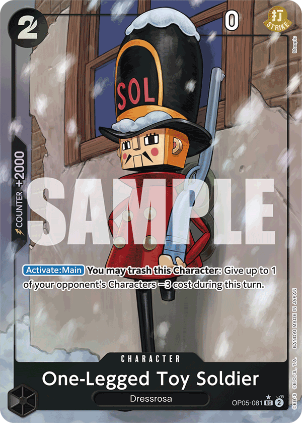 One-Legged Toy Soldier One Piece card