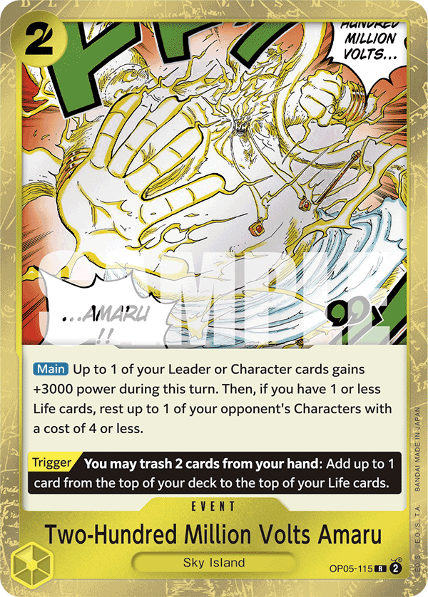 Two-Hundred Million Volts Amaru One Piece card
