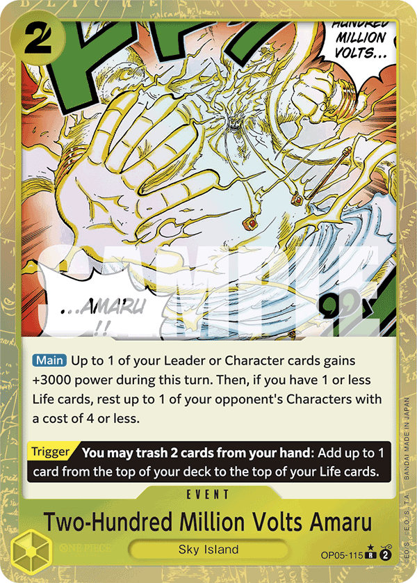 Two-Hundred Million Volts Amaru One Piece card