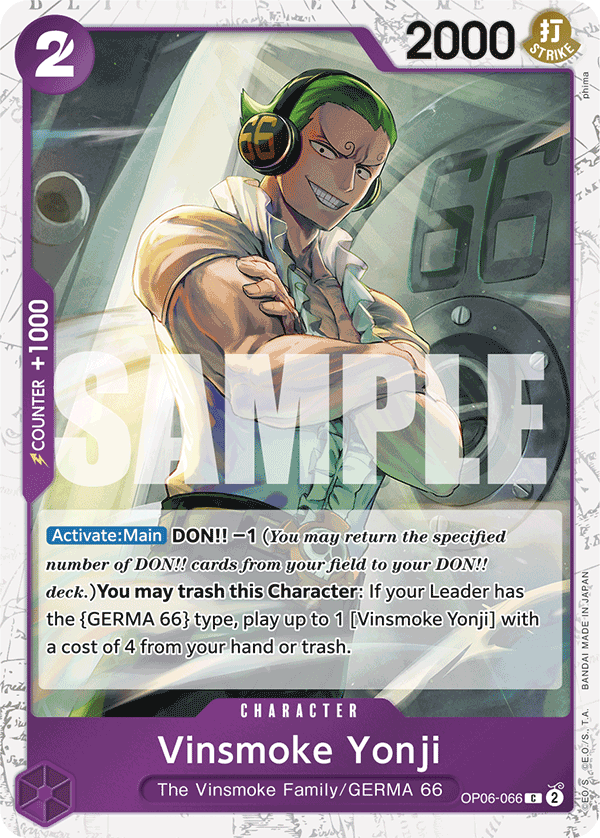 Vinsmoke Yonji One Piece card