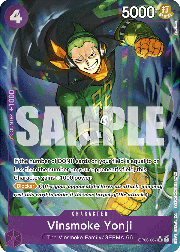 Vinsmoke Yonji One Piece card