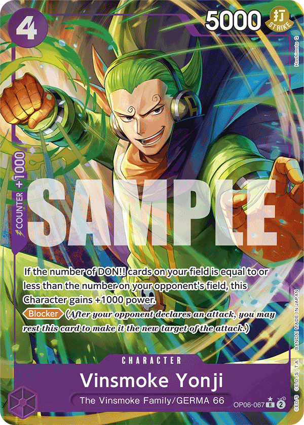 Vinsmoke Yonji One Piece card