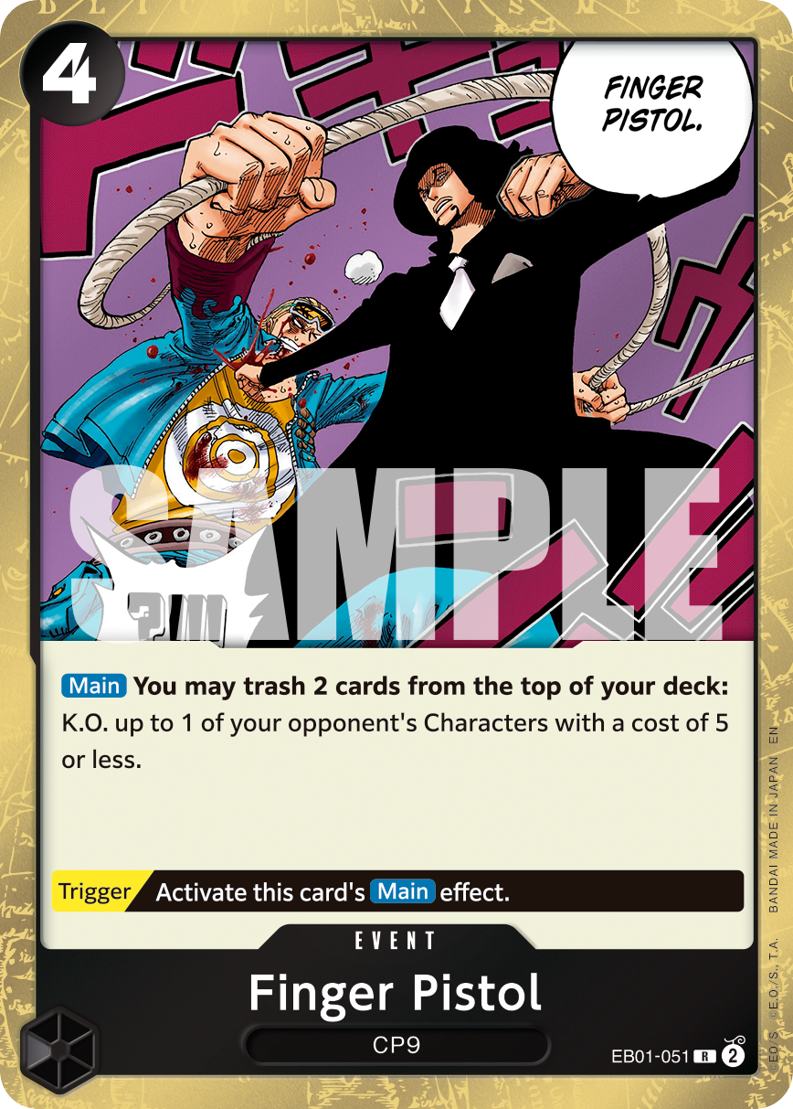 Finger Pistol One Piece card