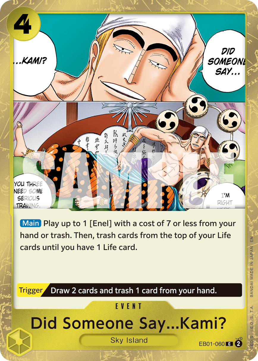 Did Someone Say...Kami? One Piece card