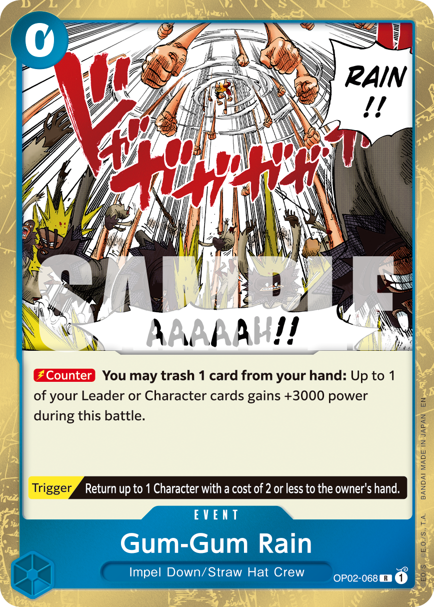 Gum-Gum Rain One Piece card